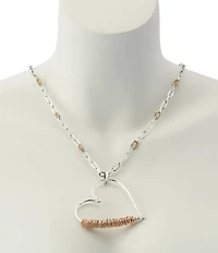 Robert Lee Morris Soho Heart Long Pendant Necklace