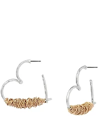 Robert Lee Morris Soho Heart Medium Hoop Earrings