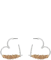 Robert Lee Morris Soho Heart Medium Hoop Earrings