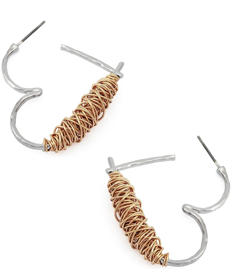 Robert Lee Morris Soho Heart Medium Hoop Earrings