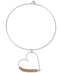 Robert Lee Morris Soho Heart Pendant Wire Collar Necklace