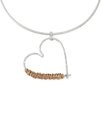 Robert Lee Morris Soho Heart Pendant Wire Collar Necklace