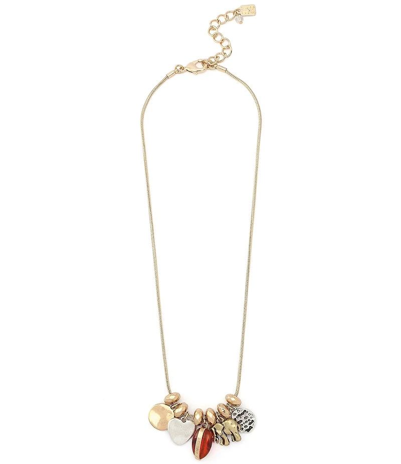 Robert Lee Morris Soho Heirloom Charms Bib Short Pendant Necklace