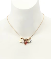 Robert Lee Morris Soho Heirloom Charms Bib Short Pendant Necklace