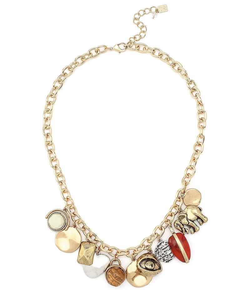 Robert Lee Morris Soho Heirloom Charms Collar Statement Necklace