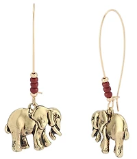 Robert Lee Morris Soho Heirloom Charms Elephant Dangle Drop Earrings