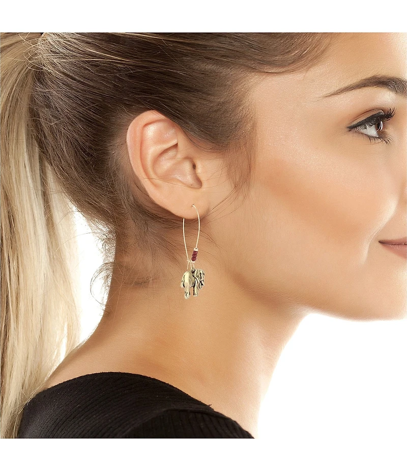 Robert Lee Morris Soho Heirloom Charms Elephant Dangle Drop Earrings