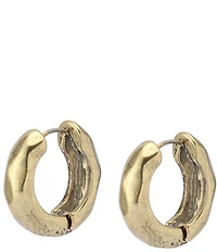Robert Lee Morris Soho Heirloom Charms Hammered Huggie Hoop Earrings