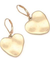 Robert Lee Morris Gold Tone Soho Heirloom Charms Heart Drop Earrings