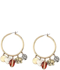 Robert Lee Morris Soho Heirloom Charms Hoop Chandelier Earrings