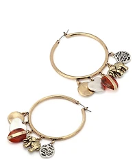 Robert Lee Morris Soho Heirloom Charms Hoop Chandelier Earrings
