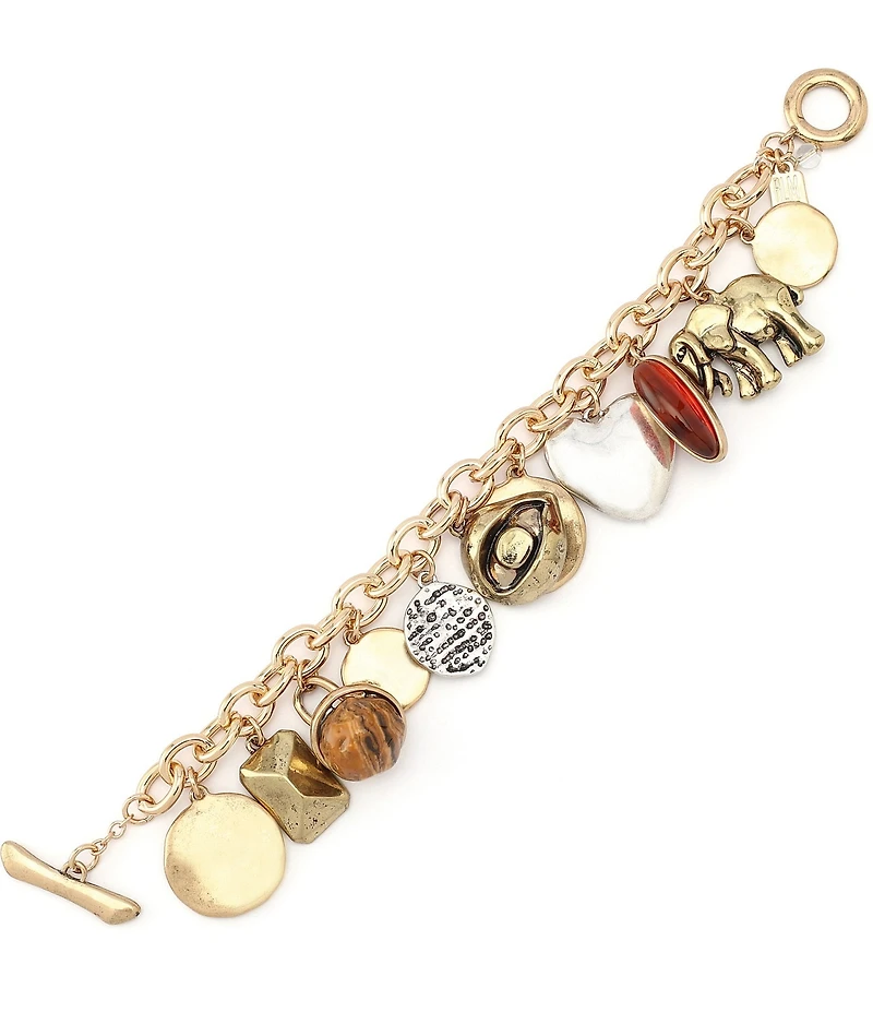 Robert Lee Morris Soho Heirloom Charms Line Bracelet