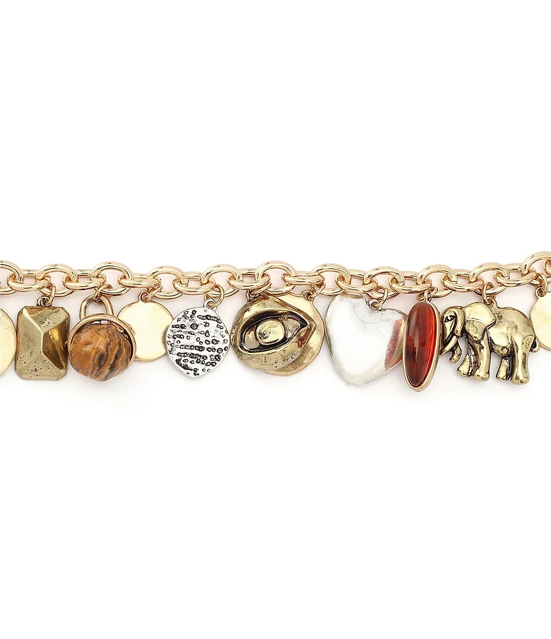 Robert Lee Morris Soho Heirloom Charms Line Bracelet
