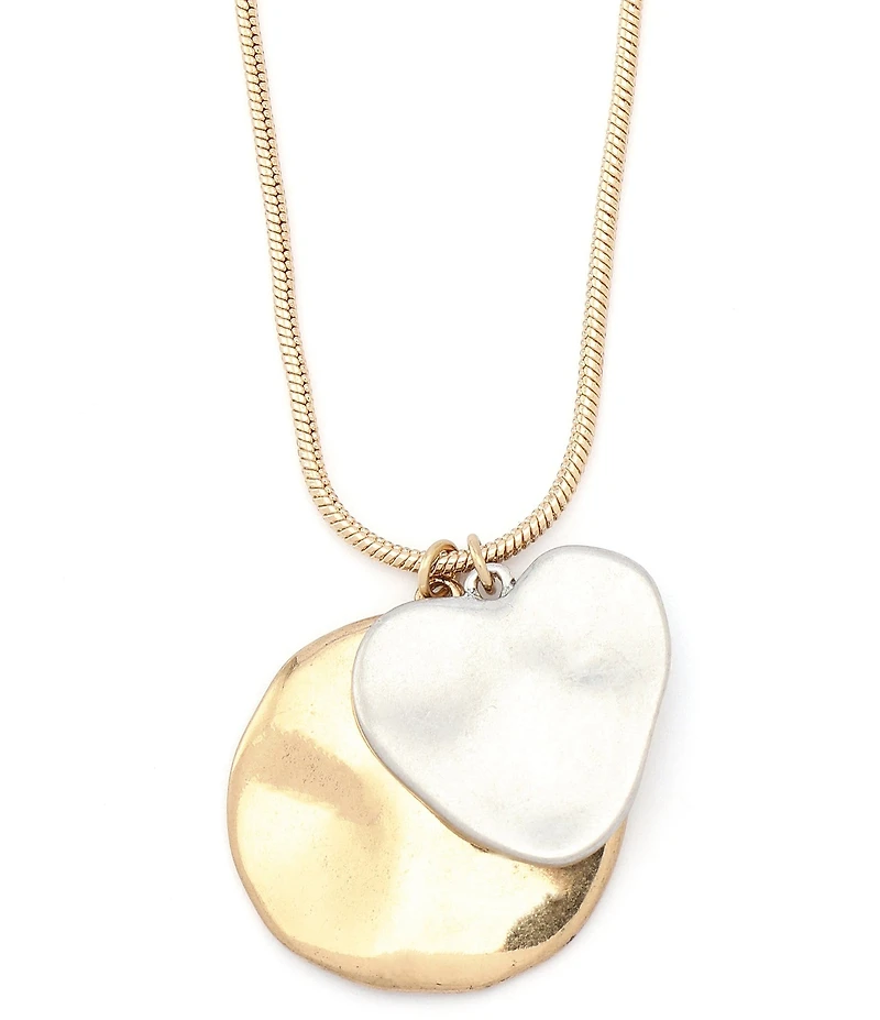 Robert Lee Morris Soho Heirloom Charms Mixed Coin Short Pendant Necklace