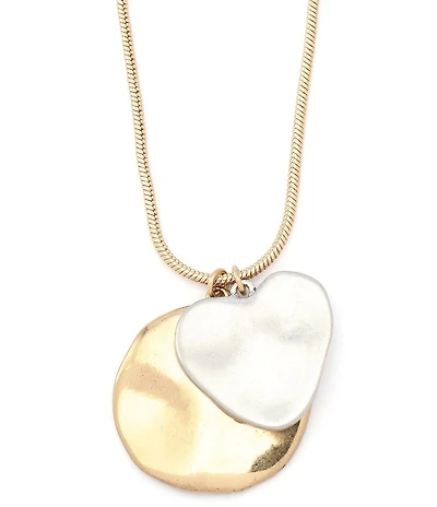 Robert Lee Morris Soho Heirloom Charms Mixed Coin Short Pendant Necklace