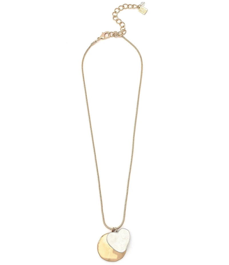 Robert Lee Morris Soho Heirloom Charms Mixed Coin Short Pendant Necklace
