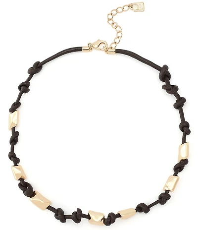 Robert Lee Morris Soho Heirloom Charms Pyramid Woven Collar Necklace