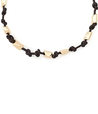 Robert Lee Morris Soho Heirloom Charms Pyramid Woven Collar Necklace
