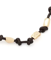 Robert Lee Morris Soho Heirloom Charms Pyramid Woven Collar Necklace