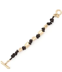 Robert Lee Morris Soho Heirloom Charms Pyramid Woven Line Bracelet