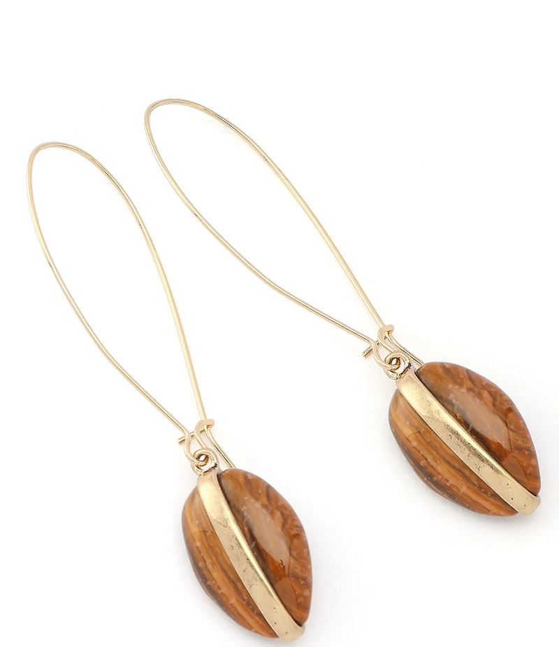 Robert Lee Morris Soho Heirloom Charms Tiger's Eye Bead Dangle Drop Earrings