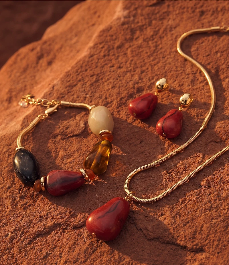 Robert Lee Morris Soho Jasper Stone Drop Earrings