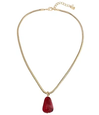 Robert Lee Morris Soho Jasper Stone Short Pendant Necklace