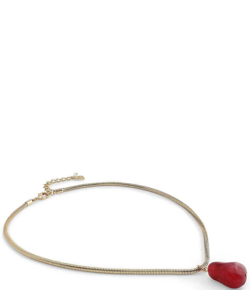 Robert Lee Morris Soho Jasper Stone Short Pendant Necklace