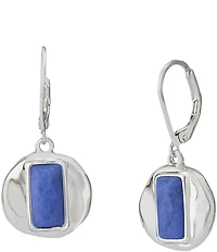 Robert Lee Morris Soho Lapis Molten Disc Drop Earrings