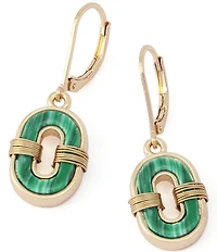 Robert Lee Morris Soho Malachite Link Drop Earrings