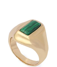 Robert Lee Morris Soho Malachite Molten Ring