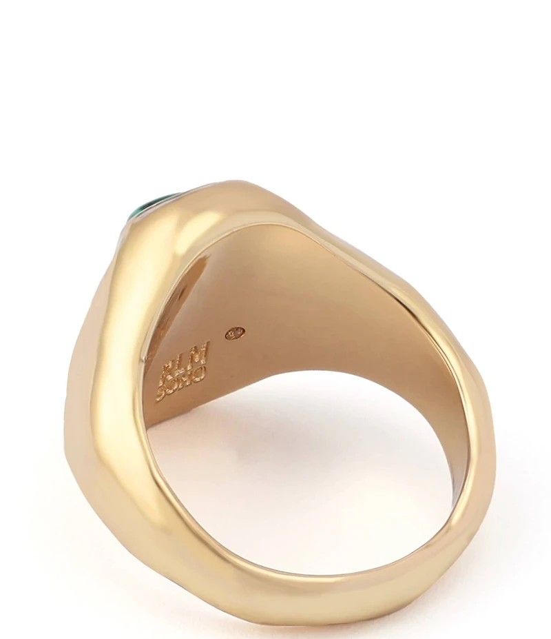 Robert Lee Morris Soho Malachite Molten Ring