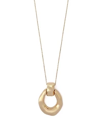 Robert Lee Morris Soho Molten Disc Long Pendant Necklace