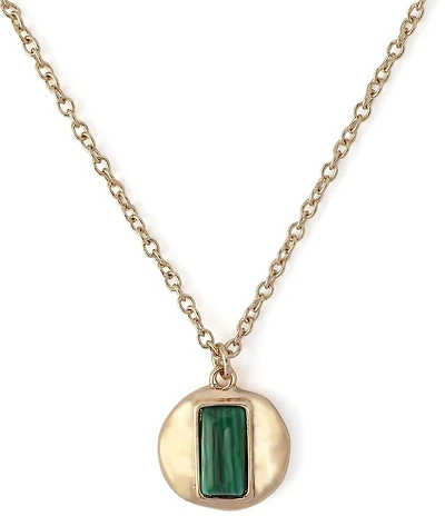 Robert Lee Morris Soho Molten Disc Short Pendant Necklace