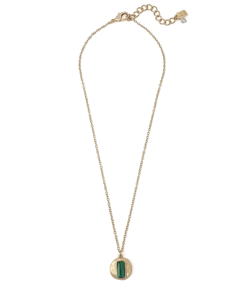 Robert Lee Morris Soho Molten Disc Short Pendant Necklace