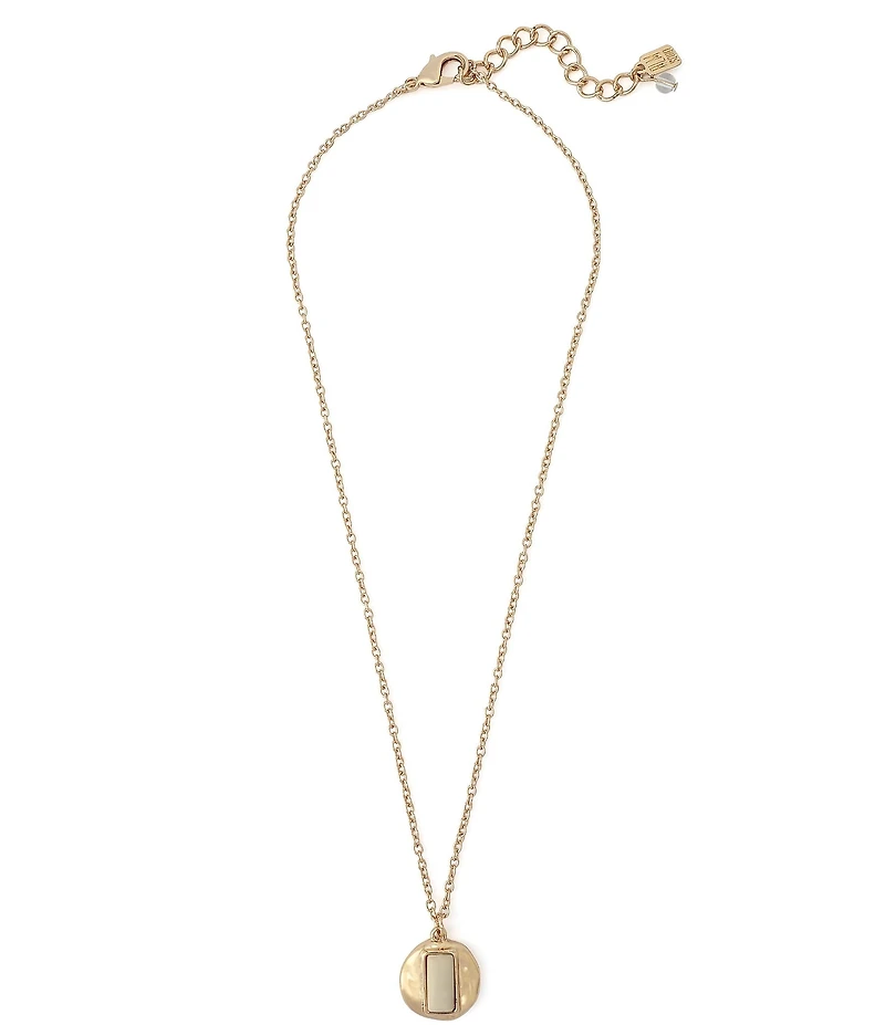Robert Lee Morris Soho Molten Disc Short Pendant Necklace