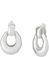 Robert Lee Morris Soho Molten Doorknocker Clip Orbital Earrings