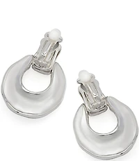 Robert Lee Morris Soho Molten Doorknocker Clip Orbital Earrings