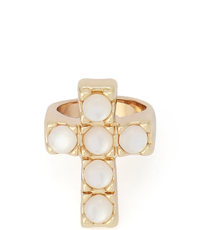 Robert Lee Morris Soho Mother Of Pearl Cross Band Ring