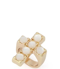 Robert Lee Morris Soho Mother Of Pearl Cross Band Ring