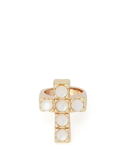 Robert Lee Morris Soho Mother Of Pearl Cross Band Ring