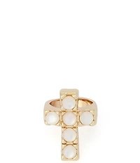 Robert Lee Morris Soho Mother Of Pearl Cross Band Ring