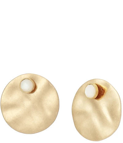 Robert Lee Morris Soho Mother-of-Pearl Disc Ear Jacket Earrings