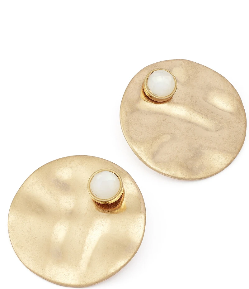 Robert Lee Morris Soho Mother-of-Pearl Disc Ear Jacket Earrings