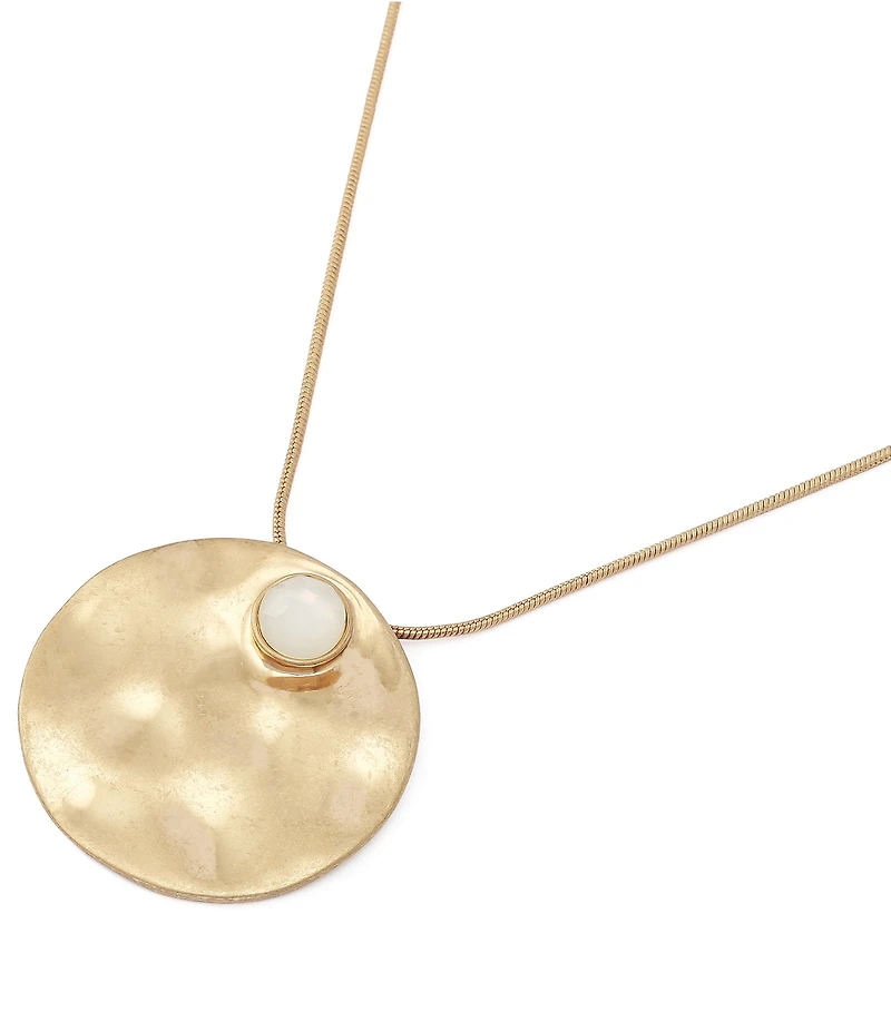 Robert Lee Morris Soho Mother-of-Pearl Disc Short Pendant Necklace