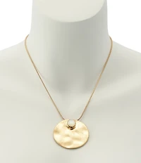 Robert Lee Morris Soho Mother-of-Pearl Disc Short Pendant Necklace