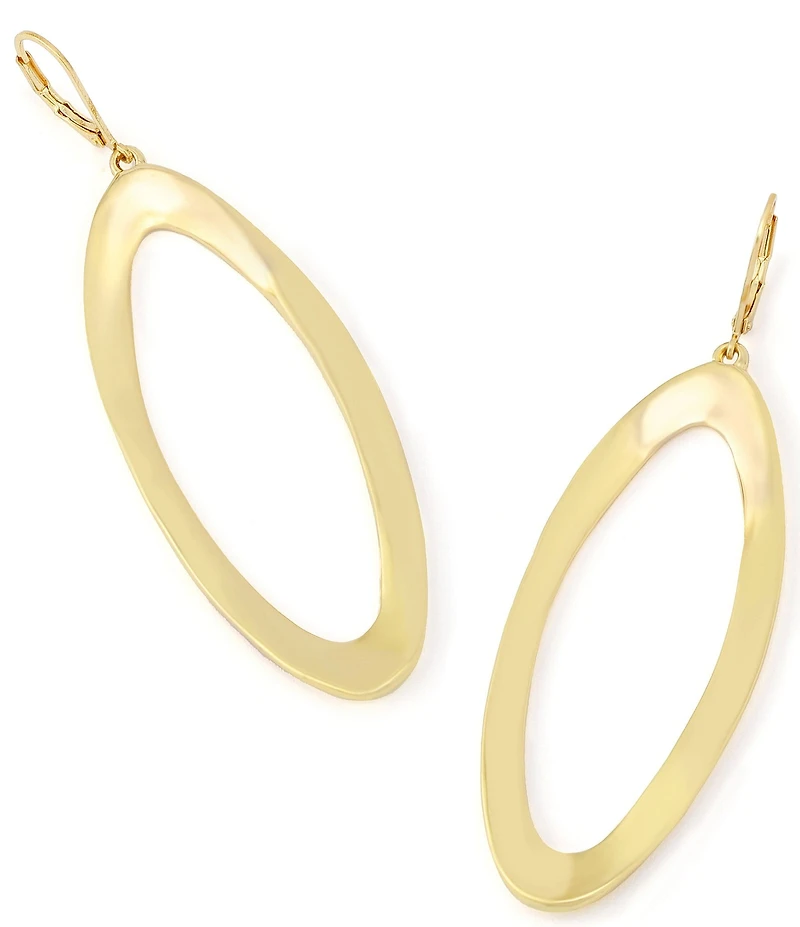 Robert Lee Morris Soho Oval Link Orbital Drop Earrings