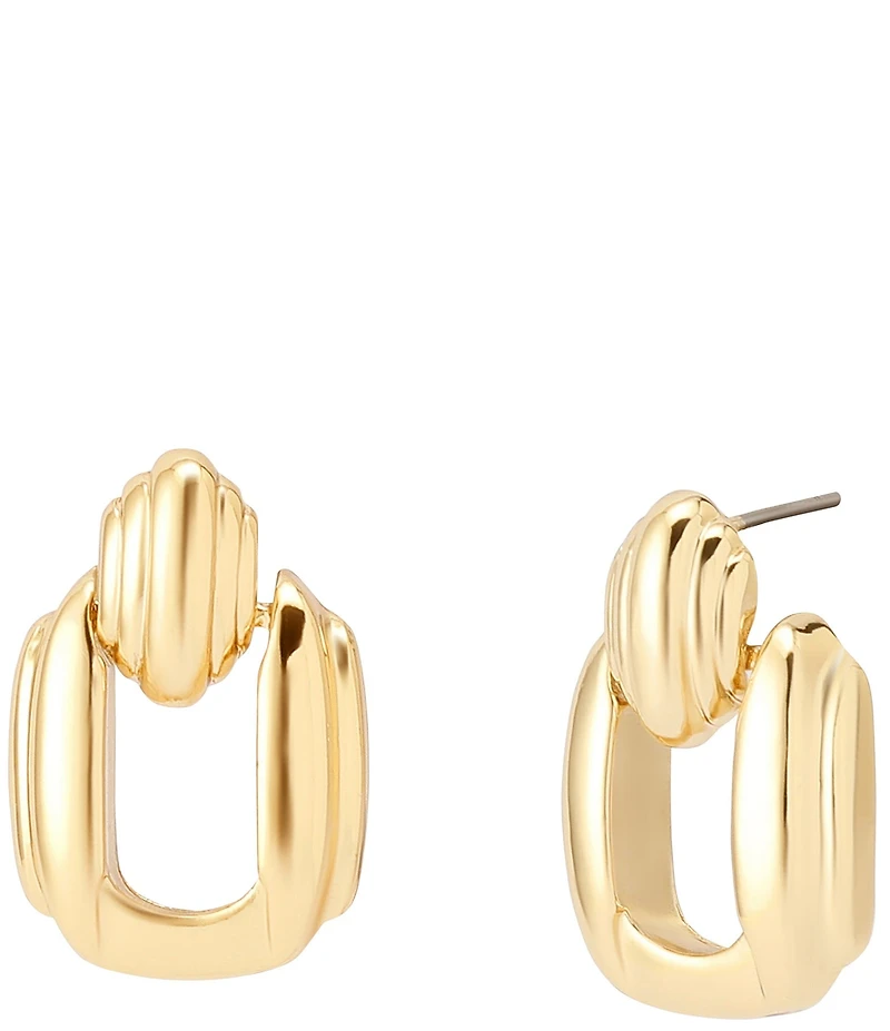 Robert Lee Morris Soho Ribbed Doorknocker Drop Earrings