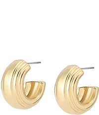 Robert Lee Morris Soho Ribbed Huggie Hoop Earrings