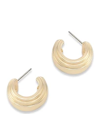 Robert Lee Morris Soho Ribbed Huggie Hoop Earrings